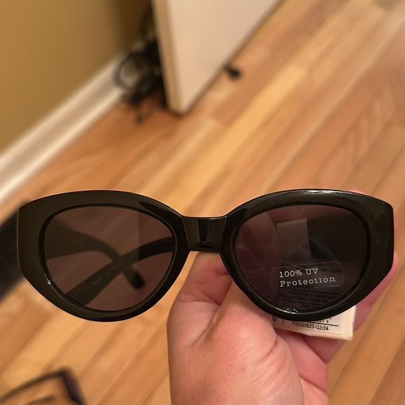 Women's Plastic Oval Sunglasses - A New Day™ Black - Picture 5 of 8